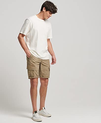 Superdry Para Hombre. M7110300A Pantalones Cortos Cargo De AlgodóN OrgáNico Core MarróN (30), Casual, Sostenible - 3