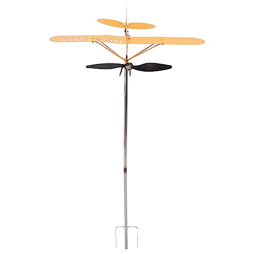 Veleta de Avión Piper J3 Cub Veleta Meteorológica de Avión de Metal 3D para Decoración de Jardín y Patio (Largo 23,6 X 13 X 2,8 Pulgadas)