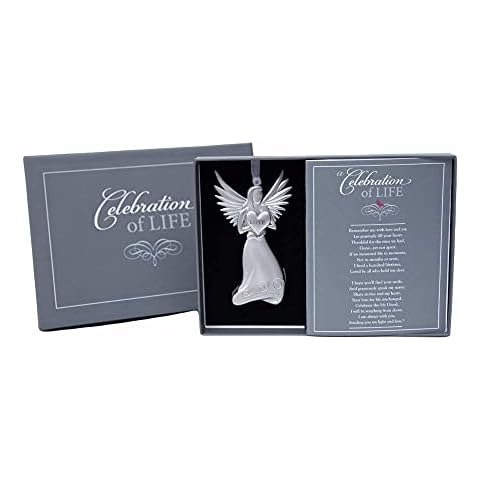 Memorial/Remembrance Angel Ornament with Celebration of Life Poem-Sympathy Gift for Loss of Loved One/Memorial Ornament in Memory of Lost Loved Ones/Bereavement Gift for Loss of Mom/Dad/Sibling/Friend Cover