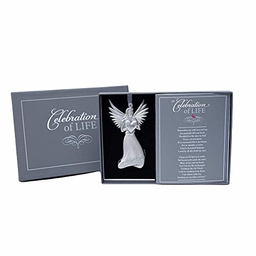 MemorialRemembrance Angel Ornament with Celebration of Life Poem Sympathy Gift for Loss of Loved OneMemorial Ornament in Memory of Lost Loved OnesBereavement Gift for Loss of MomDadSiblingFriend