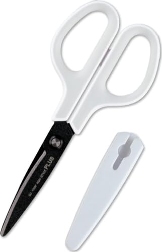 Plus Scissor Fit Cut Curve Fluorine Coated Memory Foam Grip Adhesive Tape Glue Non-sticky 30 Degrees SC-175SF White/Gray 34-515