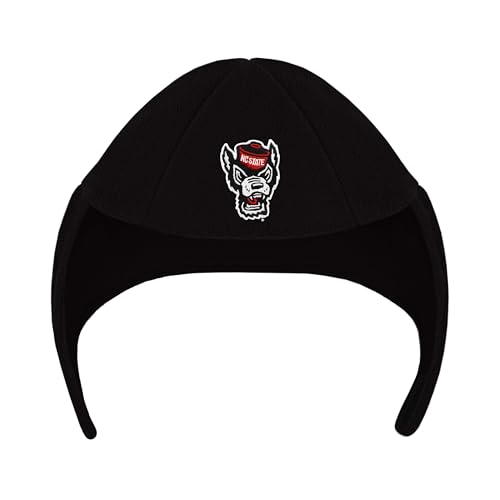 College Baby Infant & Toddler Chin Strap Beanie, North Carolina State Wolfpack Logo, Unisex, Black, 2-5 Years