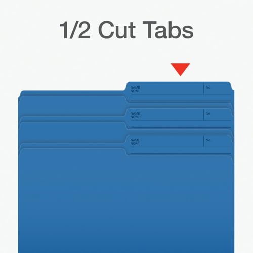 Pendaflex File Folders, 1/2 Cut Tab, Legal Size, Blue, Durable & Tear-Resistant File Organizers, 100/Box for Office, Home & School Filing Systems, Reversible & Eco-Friendly image 7