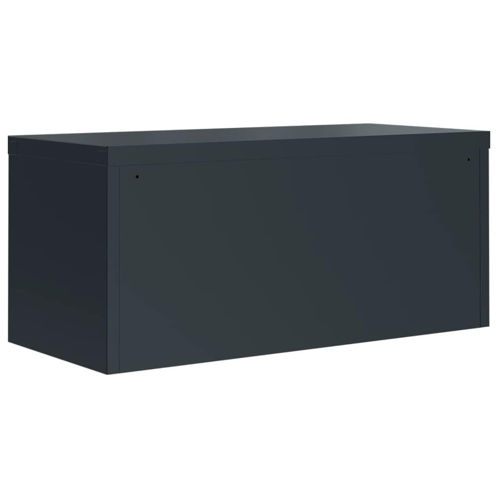 Armadio Classificatore Antracite in Acciaio Verniciato a Polvere 90x40x40 cm con Serratura e Chiavi, Mobile da Ufficio Resistente per Documenti, Sistema di Archiviazione
