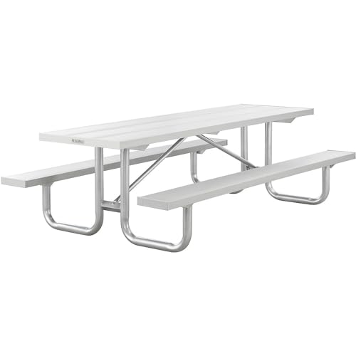 Global Industrial 8' Heavy-Duty Aluminum Picnic Table