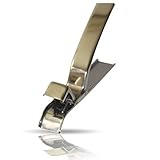 Calidad Kerafactum – Pinzas prácticas para pizza para el horno o la parrilla para transportar la bandeja de pizza, una pinza de acero inoxidable de 19 cm – pizza tong 2 remaches