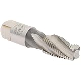Hertel High Speed Steel Spiral Flute Pipe Tap, 1/4-18 NPT, 15° Helix, 4 Flutes, Bright Finish, 9/16