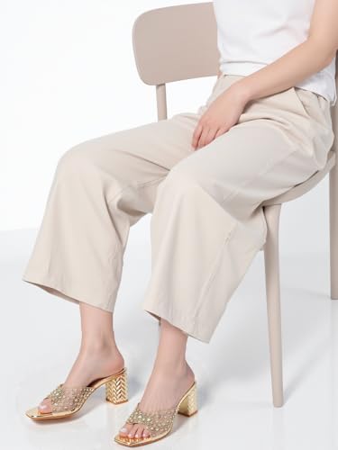 Image of ELLE Women's Embellished Block Heel Slip-On Sandals