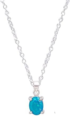 Paraiba Opal Gemstone Handmade Pendant Necklace, Cut Stone, Natural Chakra Healing Crystal, 925 Sterling Silver 18 inch, Anniversary, Wedding [1-PENDANT]