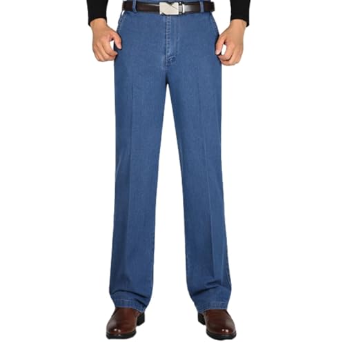 Lunifit Mens Jeans, Jeans for Older Men, Jeans3 - Men's Straight Fit Stretch Comfortable Soft Denim