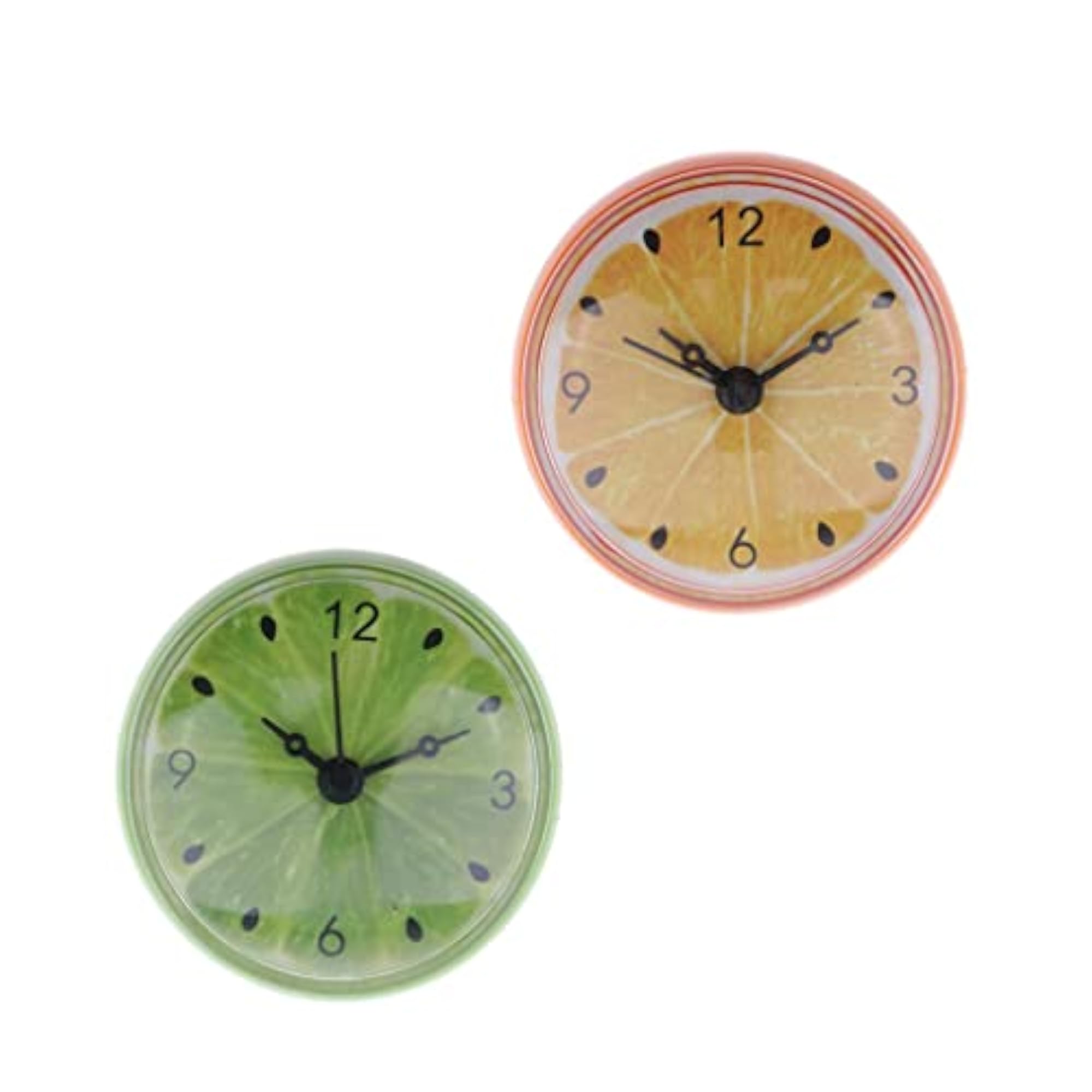 Waterproof Suction Cup Clocks, 2Pcs, Home Decor