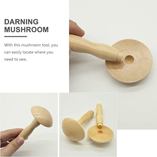 BESPORTBLE Wooden Mushrooms Darning Mushroom Wooden Sewing Tool Mushroom Darner Mending Mushroom for Socks Embroidery DIY Sewing Crafts Repairing Knitting Crochet Darning Mushroom