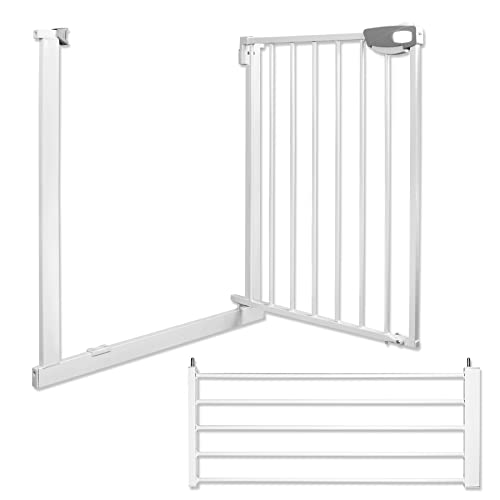 Froadp 77cm Cancelletti di Sicurezza per Bambini, Guardia di Porte e Scale Senza Perforazione, Cancello Estensibile del Bambino, Recinto Neonati Barriere per Animali Domestici Gatto Cani (105-115cm)