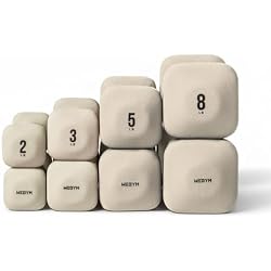 WeGym SafeGrip Square Dumbbells with Anti Slip Handles, Aesthetic Free Weights for Home Workouts, Stable Design Prevents Rolling during Floor Exercises - Set