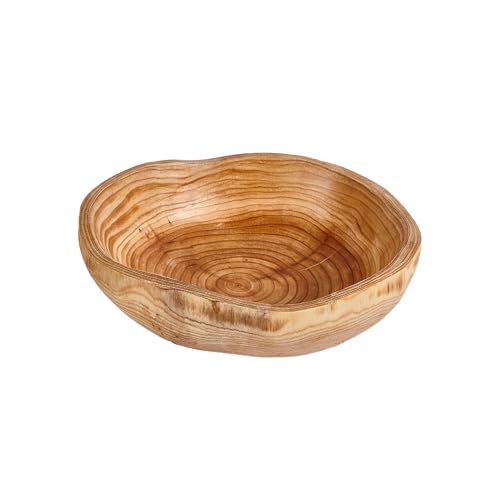 Cuenco para ensalada de madera, cajas de almacenamiento de madera rústica, cuenco decorativo vintage bandeja de joyería | para aperitivos comida llaves joyas cocina, sala de estar, dormitorio, entrada
