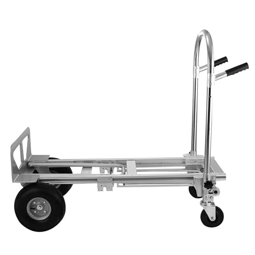 Carretilla plegable 3 en 1 aluminio resistente con ruedas miniatura 4