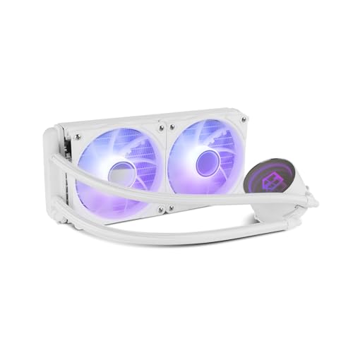 Nox Xtreme Products Hummer M-240 - Raffreddamento A Liquido Argb, Intel E Amd, 2 Ventole Da 120 Mm, Pmw, Pompa Con Base In Rame A Effetto Specchio Infinito, Doppio Radiatore In Alluminio, Bianco - 2