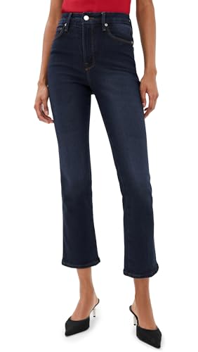 Good American Women's Soft Tech Good Curve Straight Jeans - Main Image