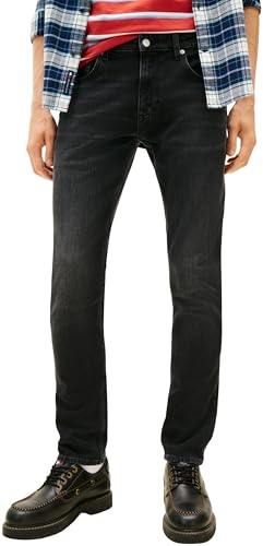 Jean slim Tommy Jeans Scanton en denim noir d'une qualité de finition premium