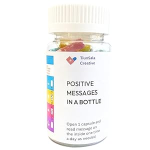 50 Positive Messages In A Bottle, Message in a Bottle Kit, Daily Affirmations for Women, Positive Affirmation Gifts For Women Men, Get Well Gifts Birthday Gifts for Women, Stress Relief Gifts