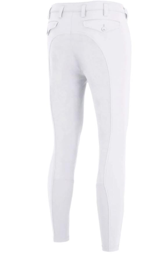 Pikeur Herren Reithose Rossini FFL Weiss Turnier Vollbesatz Midwaist Flex Faux Leather