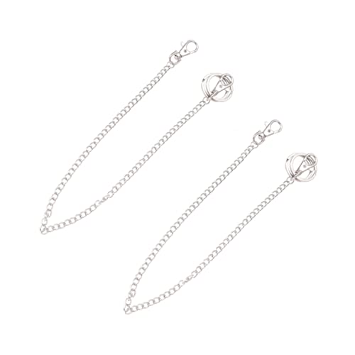 NOLITOY 2 Pcs Trousers Chain Pocket Chain Jeans Chain Silver