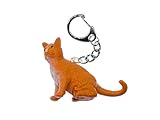 Miniblings Chausie chat Porte-clé Porte-clés Abessiner - bijoux à la mode main I I Pendentif trousseau de clés Porte-clef