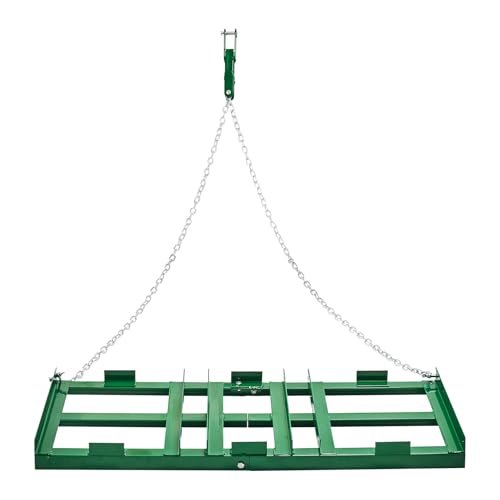 VEVOR Herse Traînée 1220 x 500 mm Râteau Niveleur Remorquable d'Allée avec Barres et Chaîne 1830 mm, Niveleuse d'Allée de Gravier, Outil de Nivellement, pour VTT, UTV, Tracteur de Pelouse de Jardin