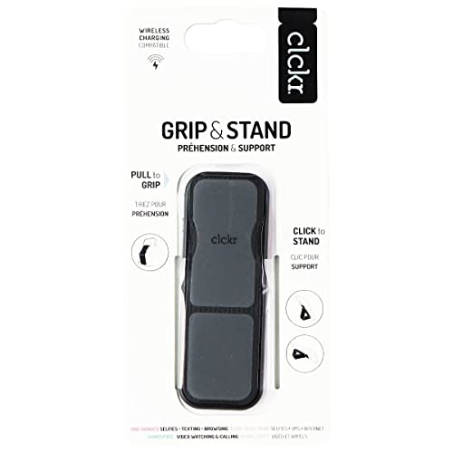 Poignée et support pour téléphones CLCKR noir pour éviter les chutes