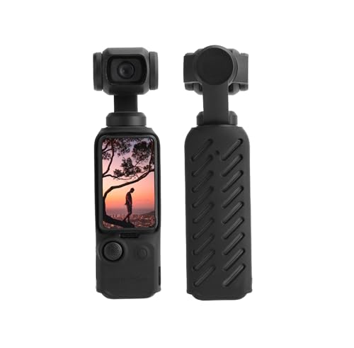 SHEAWA DJI Osmo Pocket 3用ケース 保護ケース シリコンケース ソフトカバー 耐衝撃 傷防止 保護カバー アクセサリー (ブラック)