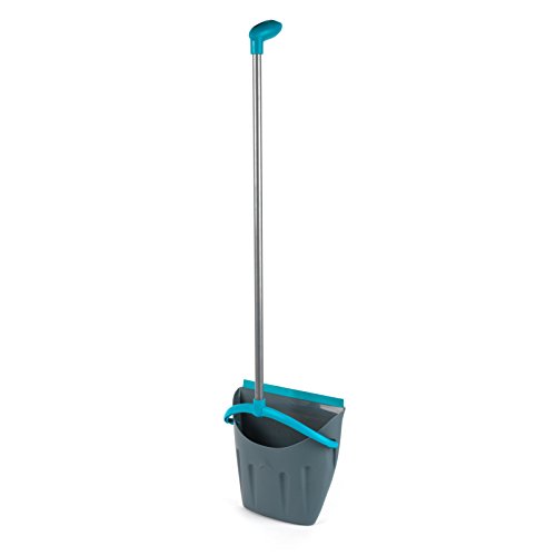 Beldray LA030139TQ Upright Long Dustpan and Brush Broom Cleaning Set, Easy Grip 78 cm Handle, Turquoise, Grey/Blue… - Image 7