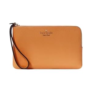 Kate Spade Leila Medium L Zip Wristlet (Orange cream)