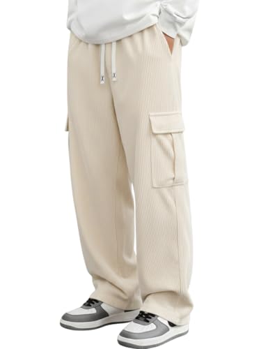 Image of Samfor Pant for Men Casual Feel Cargo Joggers for Men - Loose Fit Utility Pants with 6 Pockets | Durable Outdoor & Hiking Trousers for man