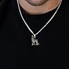 MATERIA by Matthias Wagner Men's Wolf Pendant in 925 Sterling Silver Blackened, Sterling Silver #2