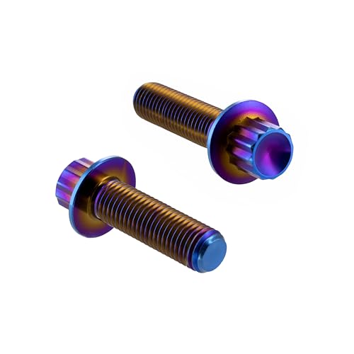 Image of Rison Titanium M7 Titanium Split Rim Bolts for 3pc /2pc Wheels (M7x24mm, Burnt Blue)