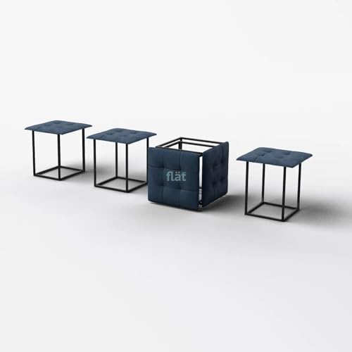Chaise de salon 5 en 1 Bleu la solution pour petits espaces - 4
