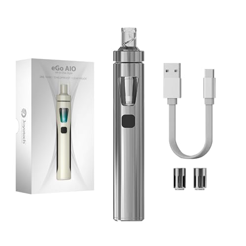 JOYETECH Ego AIO Kit Vape 1500 mAh Cigarette Électronique sans Nicotine sans Tobac Silver