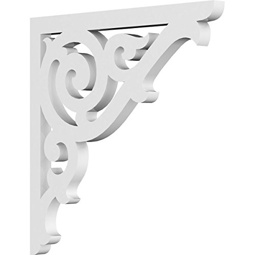Ekena Millwork BKTP01X10X10AT Athens Architectural Grade PVC Brackets, 5/8"W X 10"D X 10"H