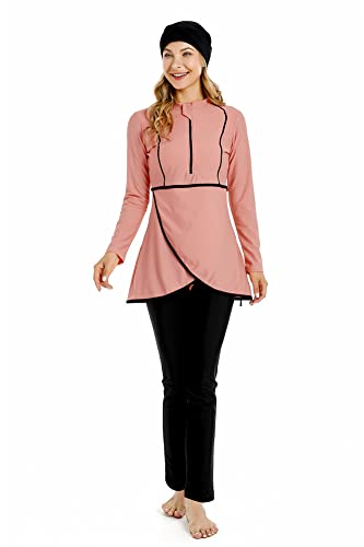 Muslimische Badeanzüge für Damen Modest Bademode Plus Size Burkini Islamischer Badeanzug Badeanzug mit Langen Ärmeln (XL, X5) Cover