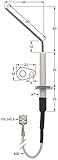 Flanschbreite: 16mm Eloma Überwachungselektrode für Kombidämpfer GENIUS, 611, 1011, 2011 Länge 11mm Anschluss F6,3x0,8mm Befestigungsmaß ø5mm ø 7mm