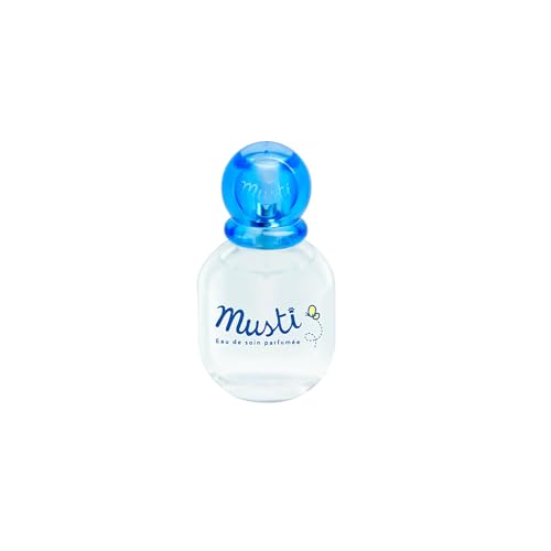Mustela Acqua Profumata Mustì Senza Alcool con Camomilla e Miele, Corpo e Capelli, Neonati e Adulti - Note Fresche di Bergamotto, Mughetto, Fiori Bianchi, 97% Ingredienti di Origine Naturale (50ml)