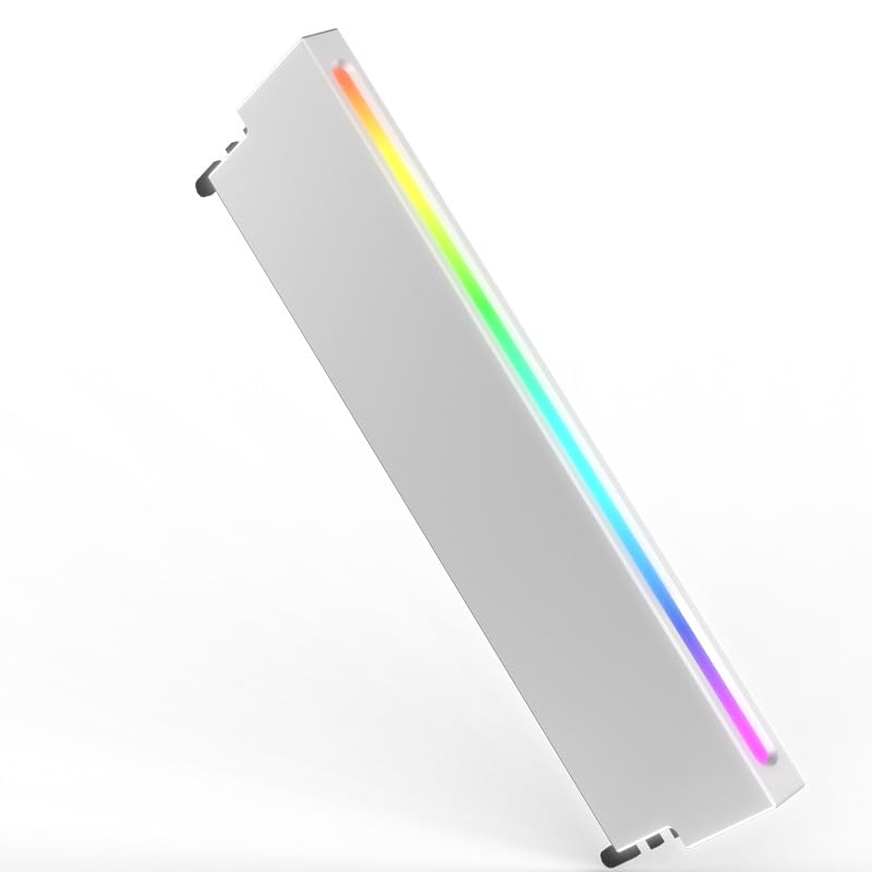 Bloepum 5V-3PIN ARGB RAM Heatsink Cooler Memory Cooling Vest DDR3 DDR4 DDR5 Memory Heatsink for Desktop Computer PC Silver