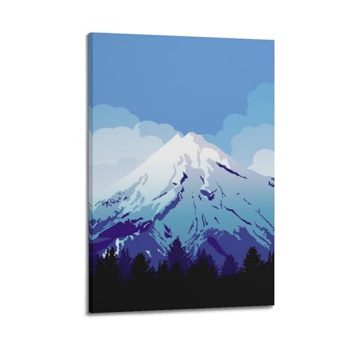 Toile montagne enneigée JIDUHON créez un salon cocooning chic