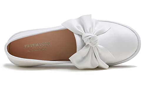 Image of FEVERSOLE Women's Casual Slip On Sneaker Fashion Bow Tie Loafer Flats