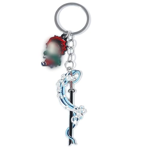 figurine Anime Keychain, Anime Accessories, Sword Keychain Metal, Personalized Sword Accessory, Ideal for Key Organization and Character Fandom Display