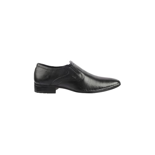 Image of Metro Men Leather Formal Low Heel Slip On Shoes