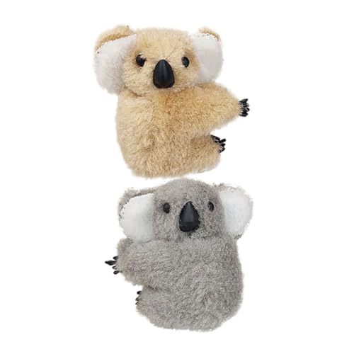 MERRYHAPY コアラ ヘアクリップ ぬいぐるみ風 アニマルヘアデコレーション 女の子用 ふわふわ素材 滑り止め設計 髪に優しい クリップ式 ヘアアクセサリー