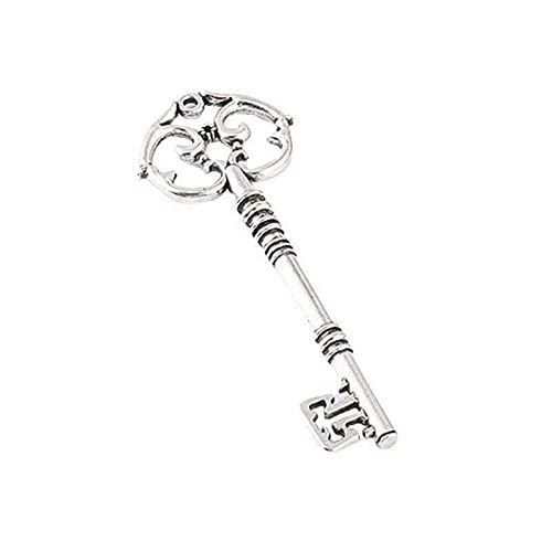 HoitoDeals 1Pcs Silver Large Santa Keys Steampunk Skeleton Christmas Xmas Charms Novelty Item