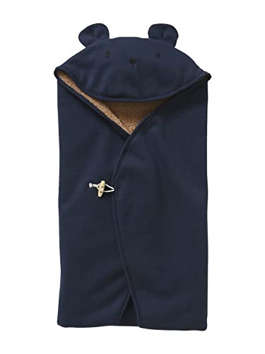Vertbaudet Baby Sweat-Einschlagdecke Marineblau Bär