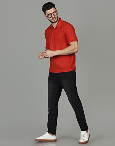 Image of INKKR Men's Casual Polo Neck Half Sleeve Solid T-Shirt (Pack-3)